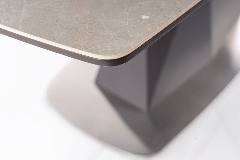 Кухонний стіл CORTEZ / CORTEZCSZAT160;сірий ефект мармуру/антрацит мат;160(210)X90;