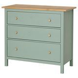 Комод, 3 ящика, серо-зеленая/светло-коричневая морилка, 108x96 см HEMNES / 706.107.38 HEMNES магазин Glance