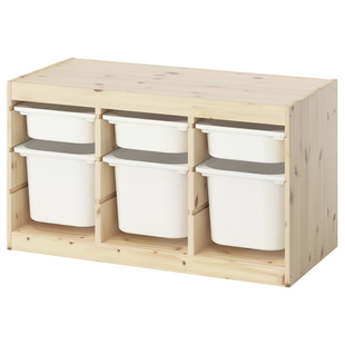 Стелаж з контейнерами TROFAST 93x44x52 cm / 395.748.65;сосна/білий;