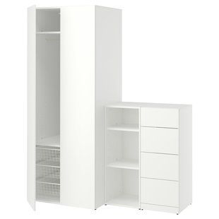 Комбінація шаф, білий, 160x62x200 см LASTARE / 696.030.03