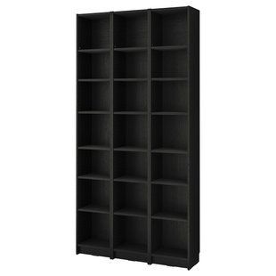 Комбінація полиць з подовжувачами, під чорний дуб, 120x28x237 см BILLY / 494.833.89