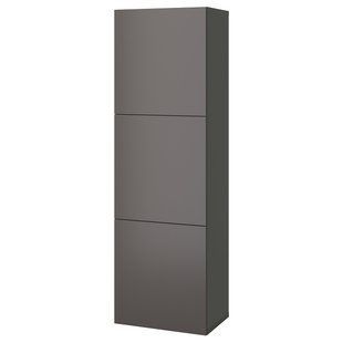 Шкаф с дверцами, темно-серый/Lappviken темно-серый, 60x42x193 см BESTA / 095.357.95