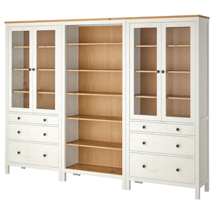 Шкаф-витрина с дверцами/шухлядами HEMNES / 093.840.51;