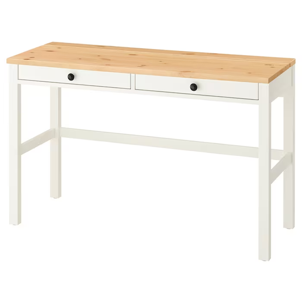 Комп'ютерний стіл HEMNES 120x47 см / 305.349.54;біла морилка/імітація дуб; HEMNES магазин Glance Комп'ютерний стіл HEMNES 120x47 см / 305.349.54;біла морилка/імітація дуб;