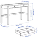 Комп'ютерний стіл HEMNES 120x47 см / 305.349.54;біла морилка/імітація дуб;