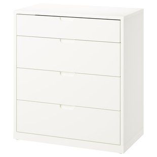 Комод, 4 шухляди, кремовий, 82x47x91 см TONSTAD / 706.146.18