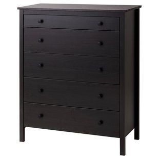 Комод, 5 шухляд, чорно-коричневий, 90x44x114 см KOPPANG / 404.811.20