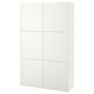 Комбинация с дверями, белый/белый Lappviken, 120x42x193 см BESTA / 790.575.26