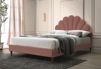 Ліжко SANTANA / античний рожевий;оксамит;