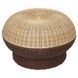 Пуфик с ящиком для хранения, коричнево-красный ротанг. IKEA PS 2026 / 506.242.65